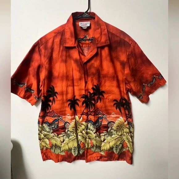 PACIFIC LEGEND MOTORCYCLE HAWAIIAN SUNSET MENS SHORT SLEEVE SHIRT SIZE XL
RUST - Picture 10 of 13